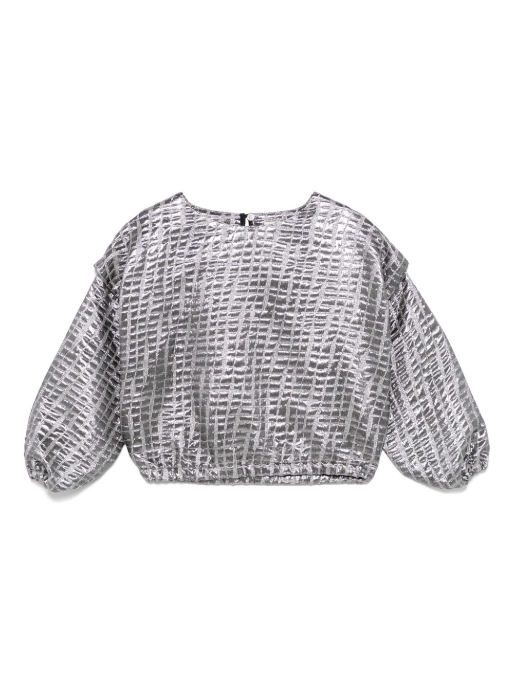 Metallic-effect jacquard top - Silver