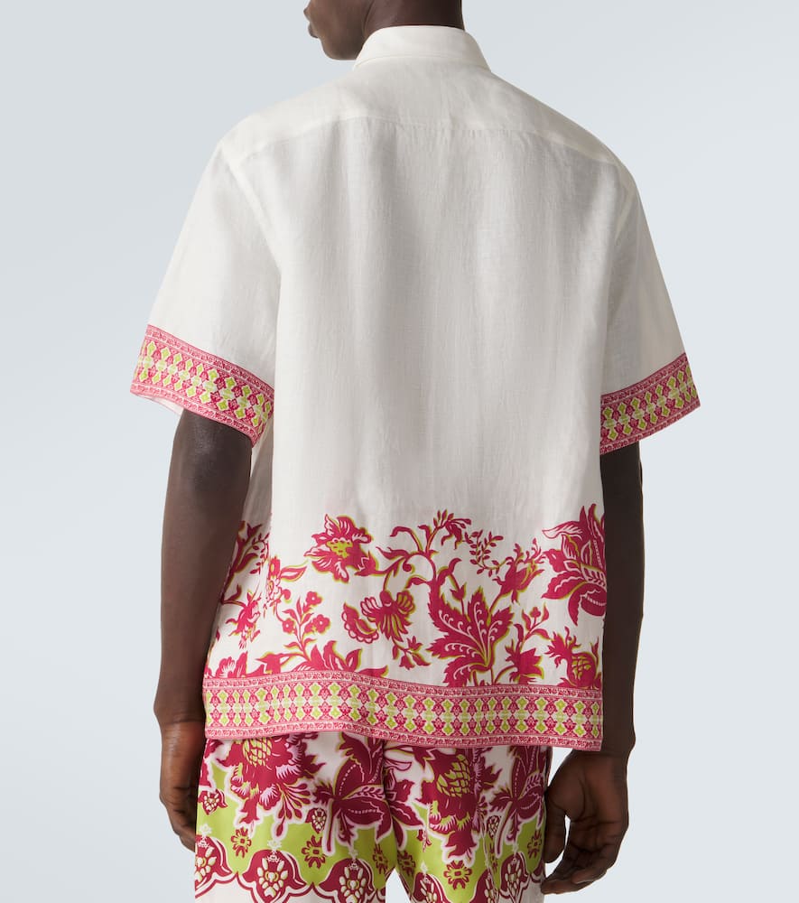 Floral linen shirt