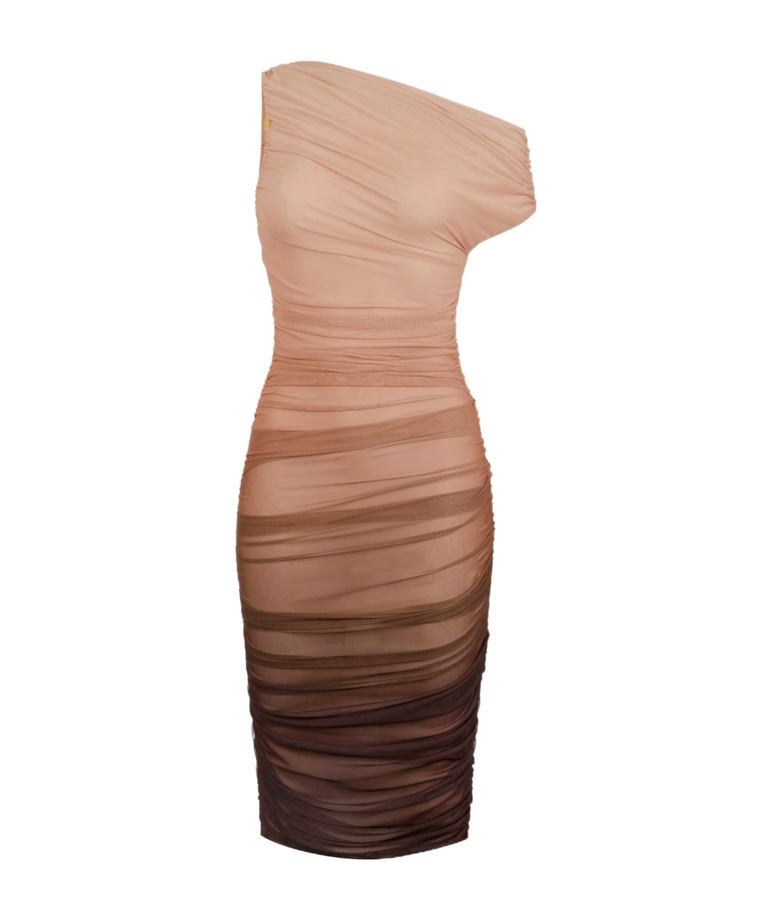 Draped One-Shoulder Dress