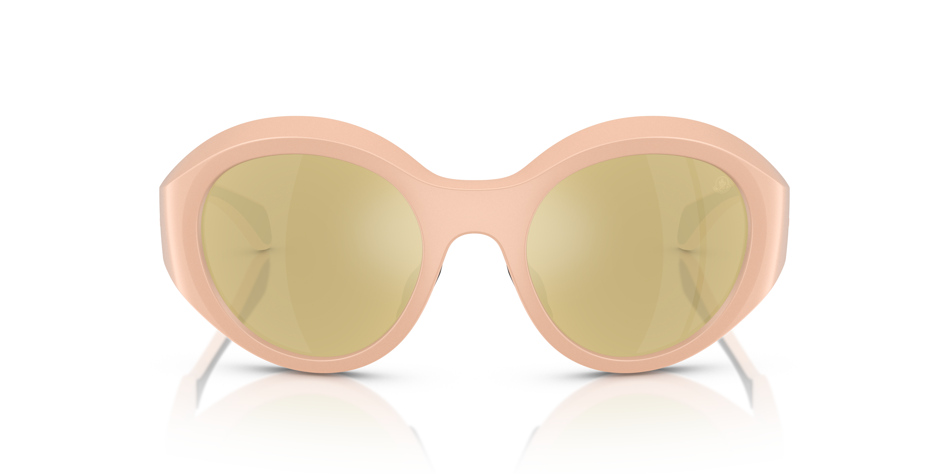 Moncler Unisex Moncler ME8005 FUTURO 50195A Sunglasses Injected Pink Brown Round Mirror