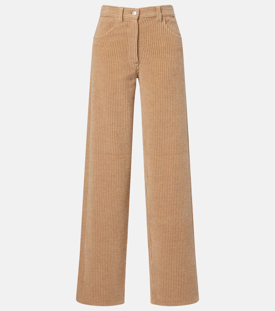 Clair high-rise corduroy straight pants