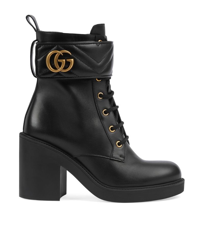 Leather Double G Ankle Boots