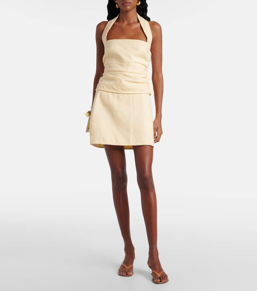 Jerry linen wrap skirt