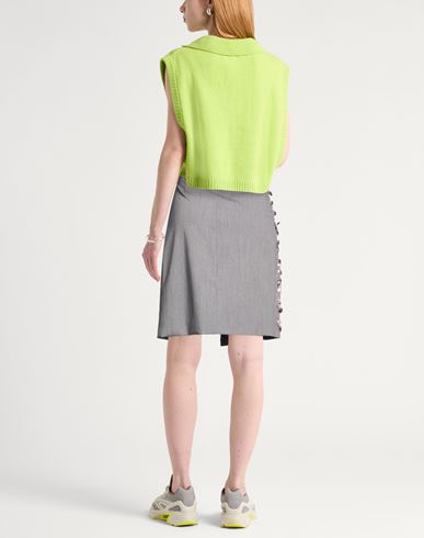 Des_phemmes Woman Midi skirt Grey Size 4 Polyester, Viscose, Wool, Elastane