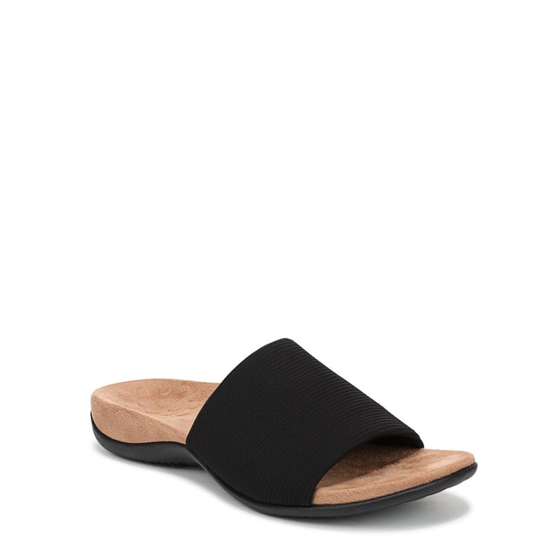 Women's Renie Stretch Knit Slide Sandals (Black)