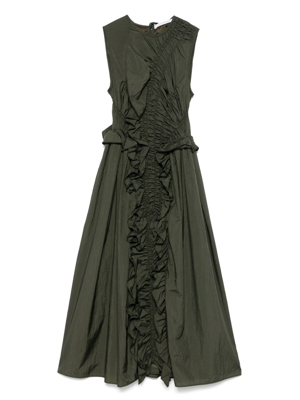 Cecilie Bahnsen ruched-detailed midi dress - Green