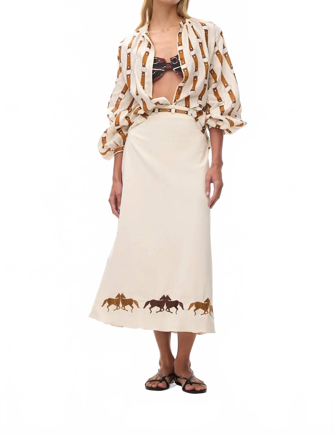 Don Simon Blouse Linen Shirt In Horse Reins Rie