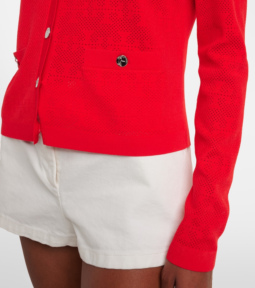 T Monogram jacquard cardigan