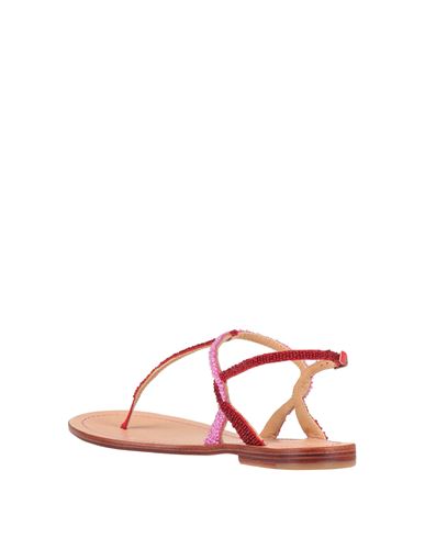 Malìparmi Woman Thong sandal Red Size 6 Textile fibers