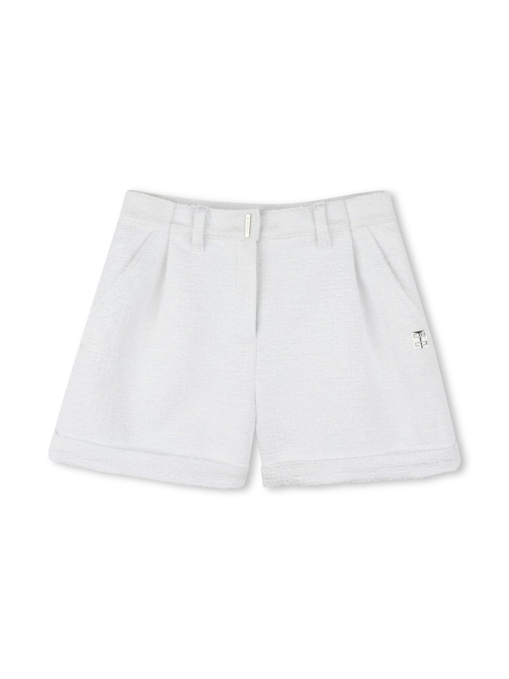 Logo plaque shorts - White