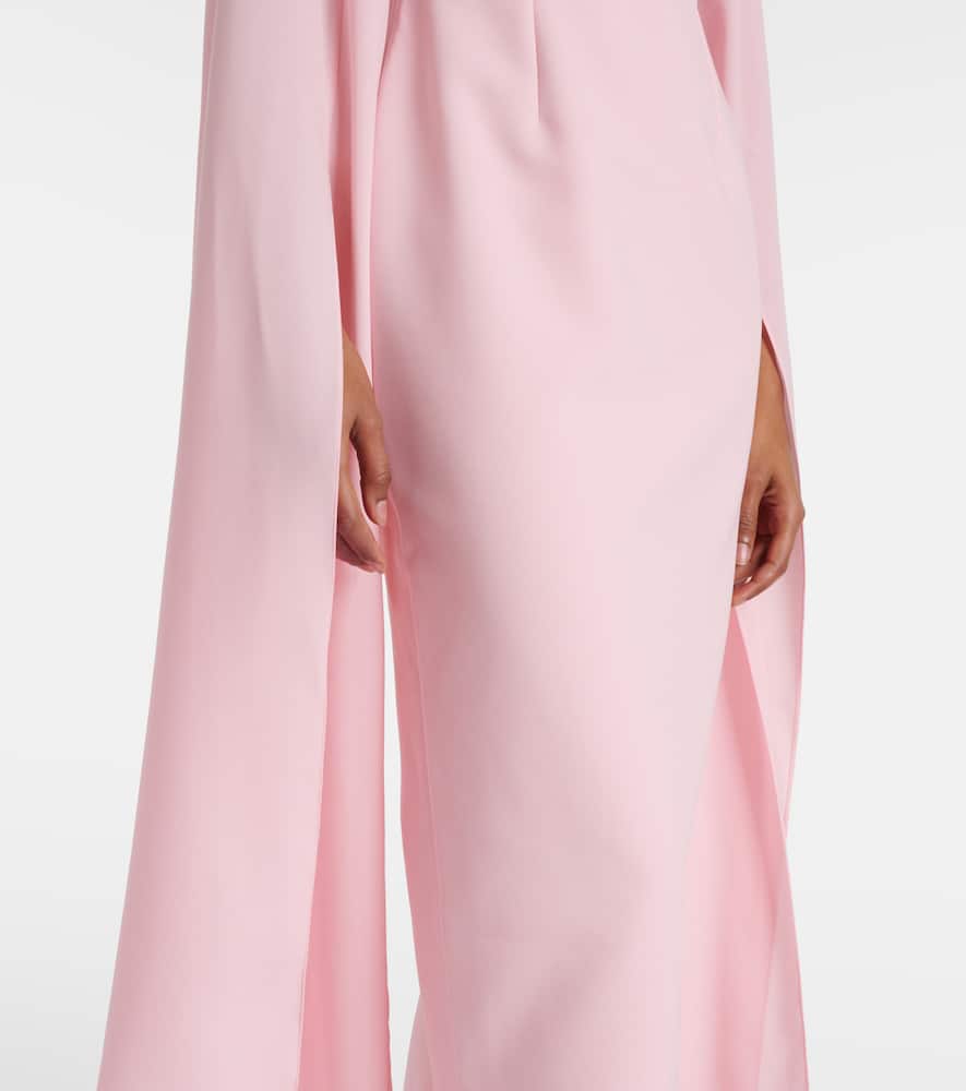 Nour draped crêpe midi dress