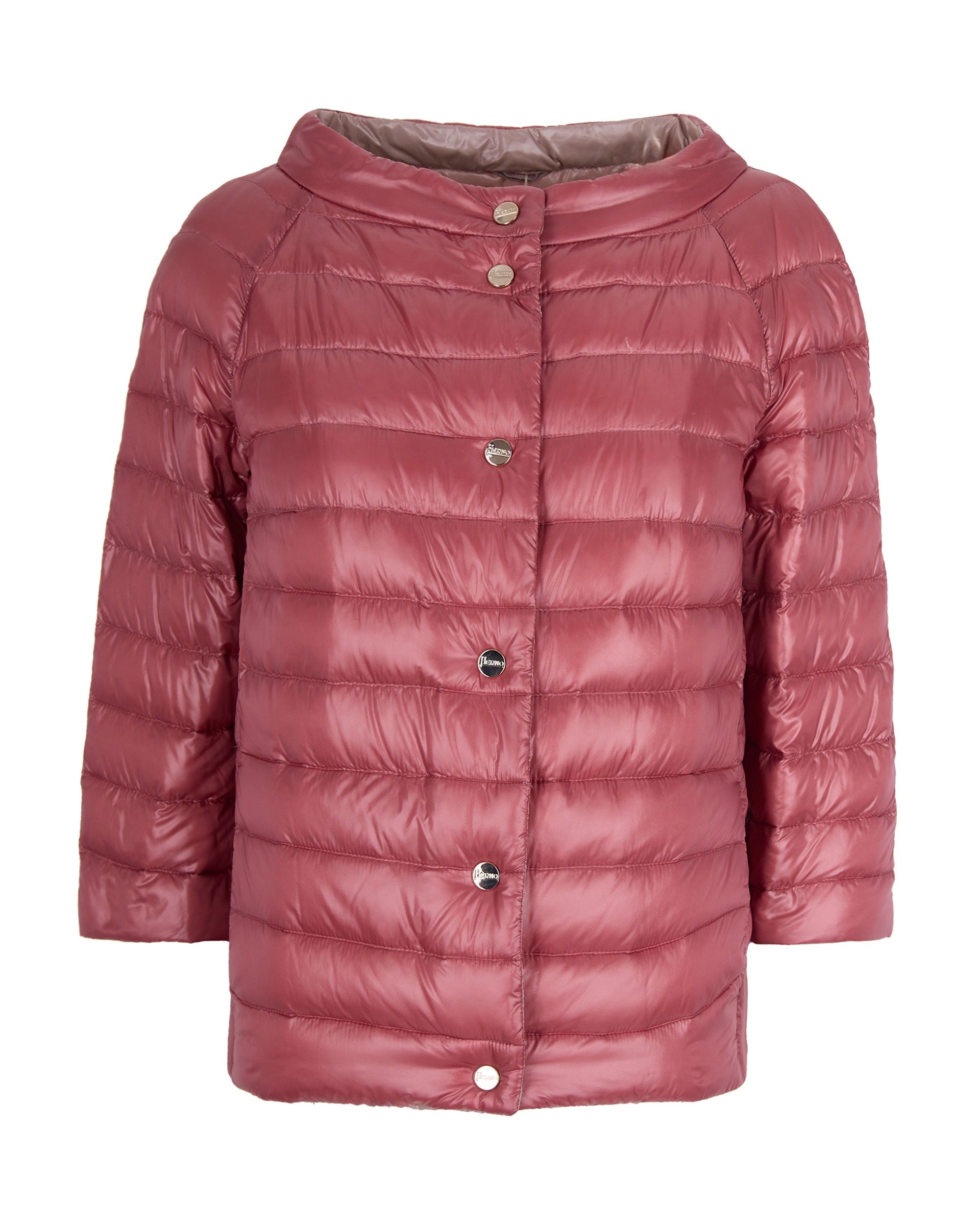 Reversible Quilted Down Jacket — Pink