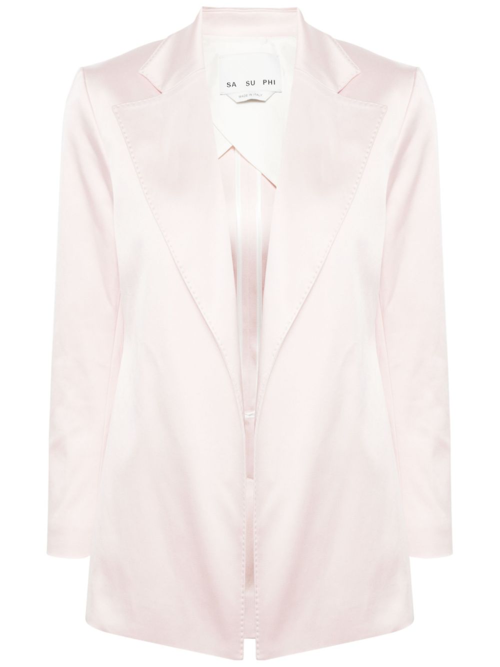 Silk notch-lapel blazer - Pink
