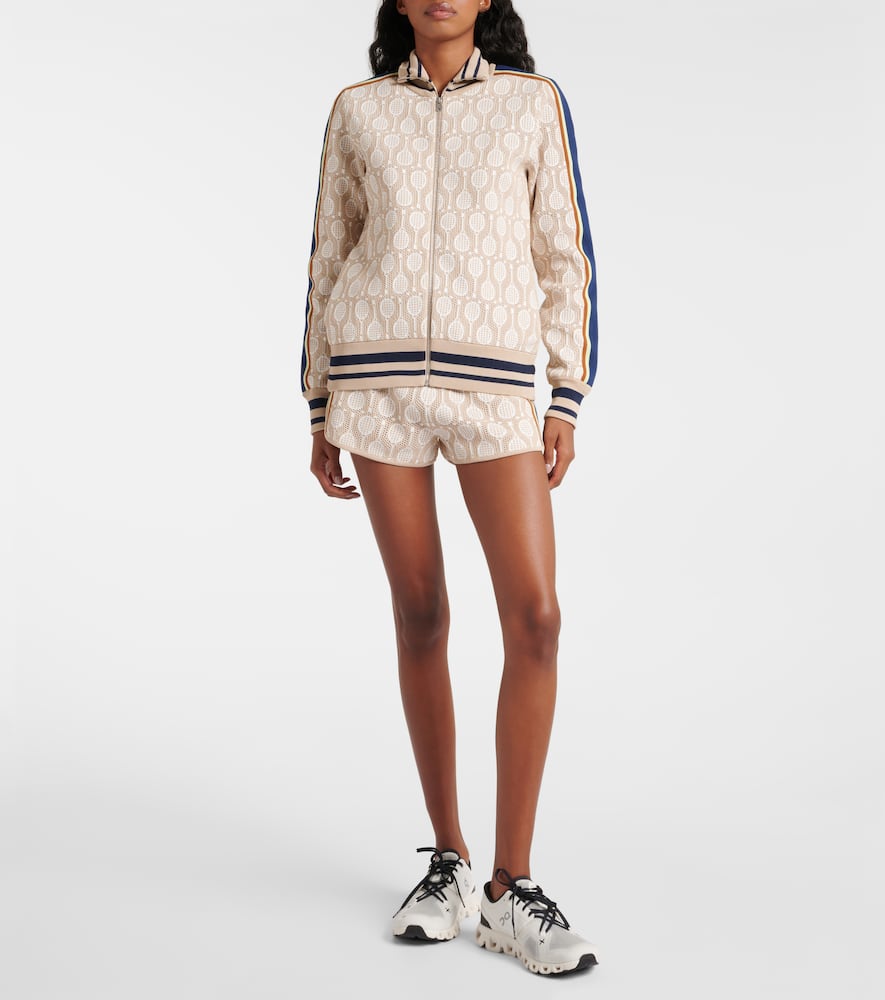 Tory Sport Low-rise jacquard shorts