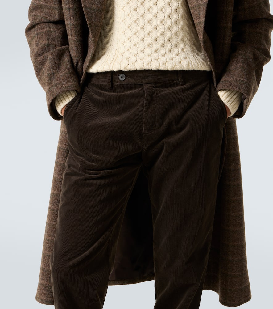 Corduroy cotton straight pants