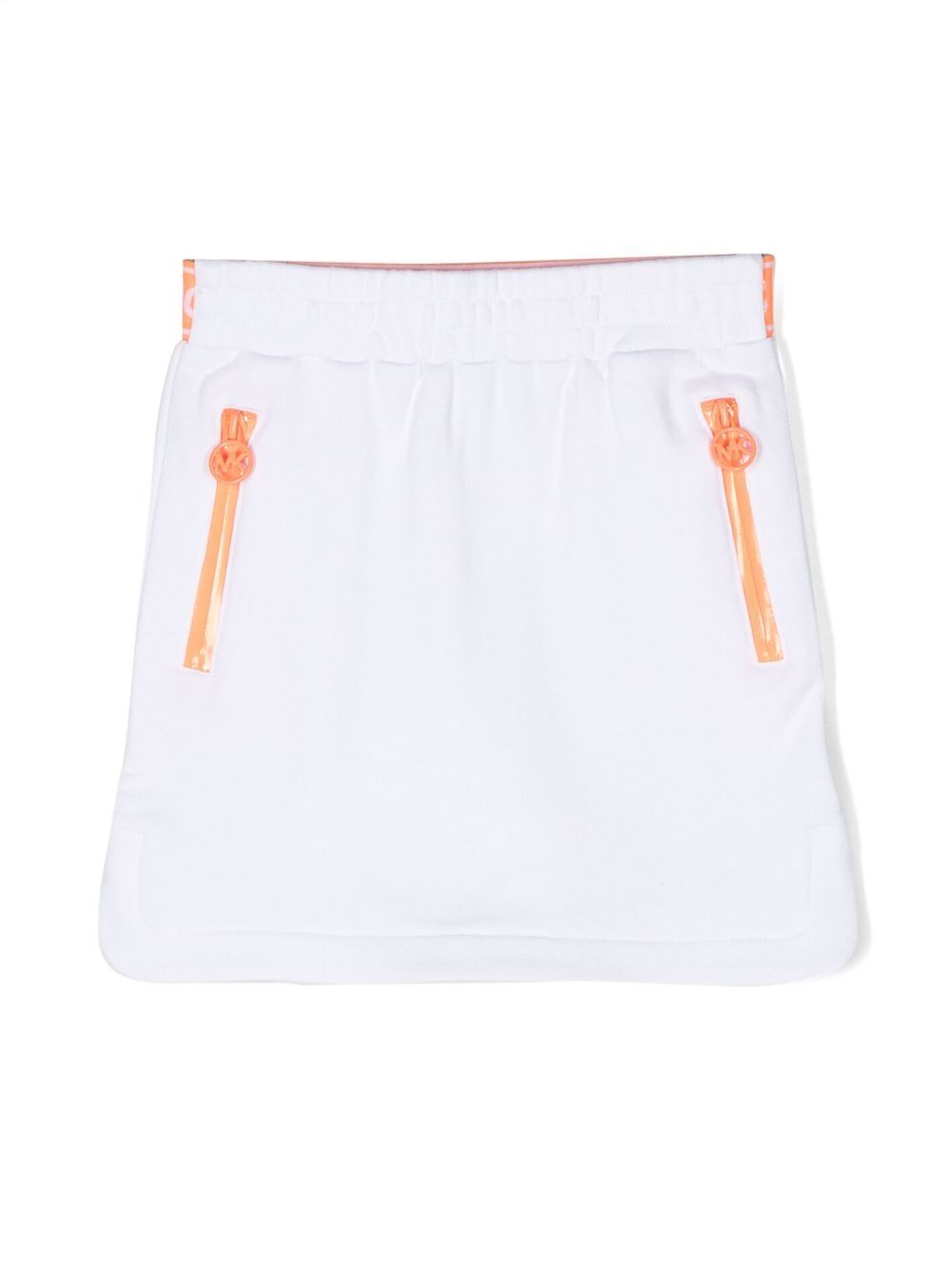 Logo-waistband track skirt - White