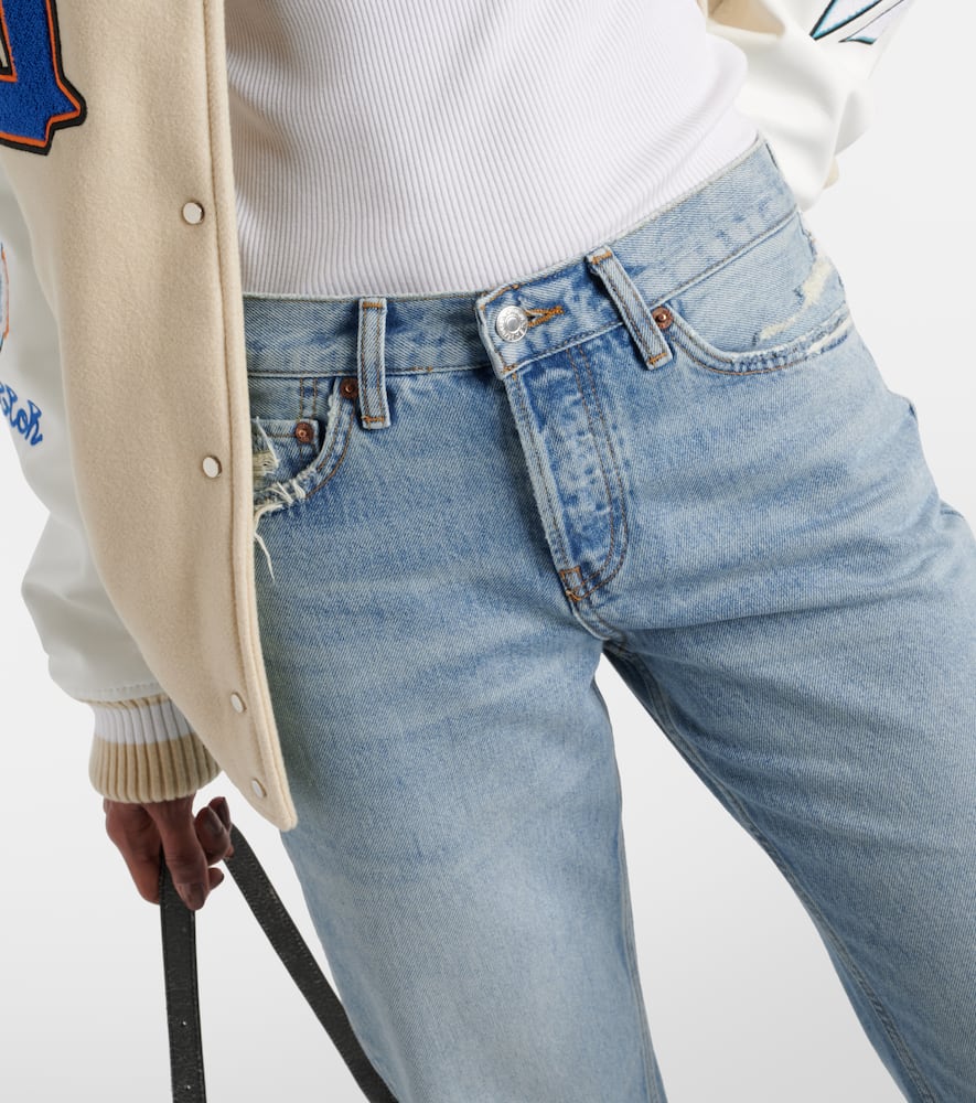 Easy mid-rise straight jeans