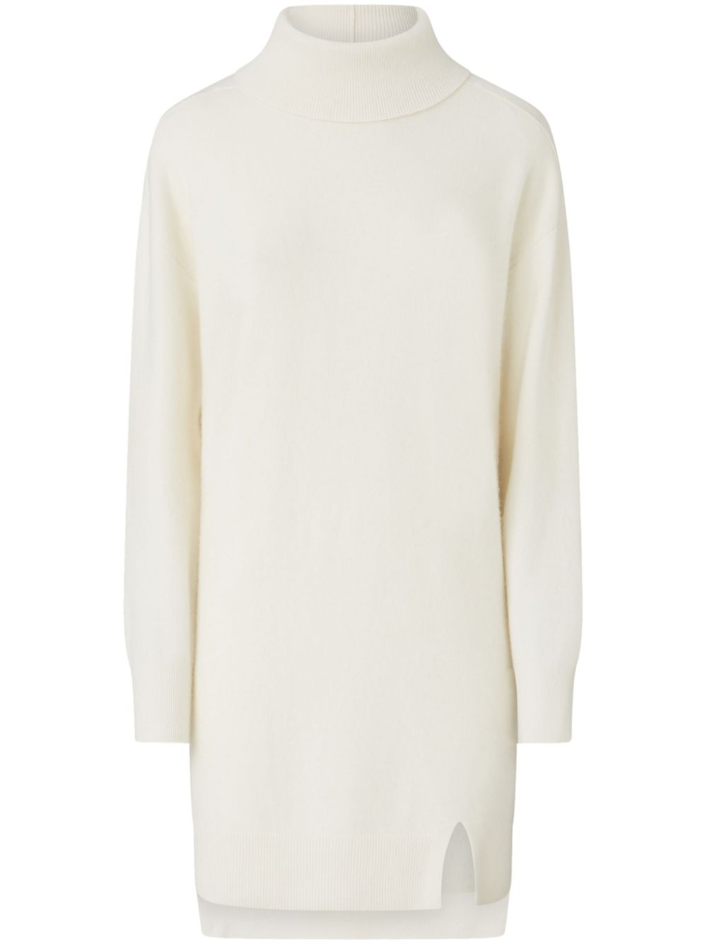 Logo-embroidered knitted dress - Black