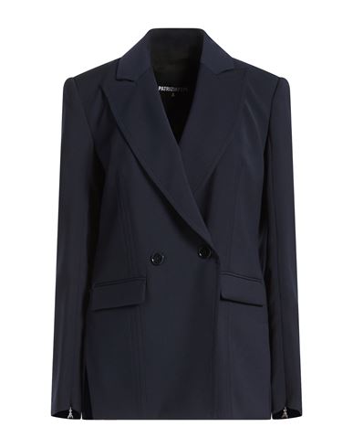 Woman Blazer Midnight blue Size 6 Polyester, Elastane