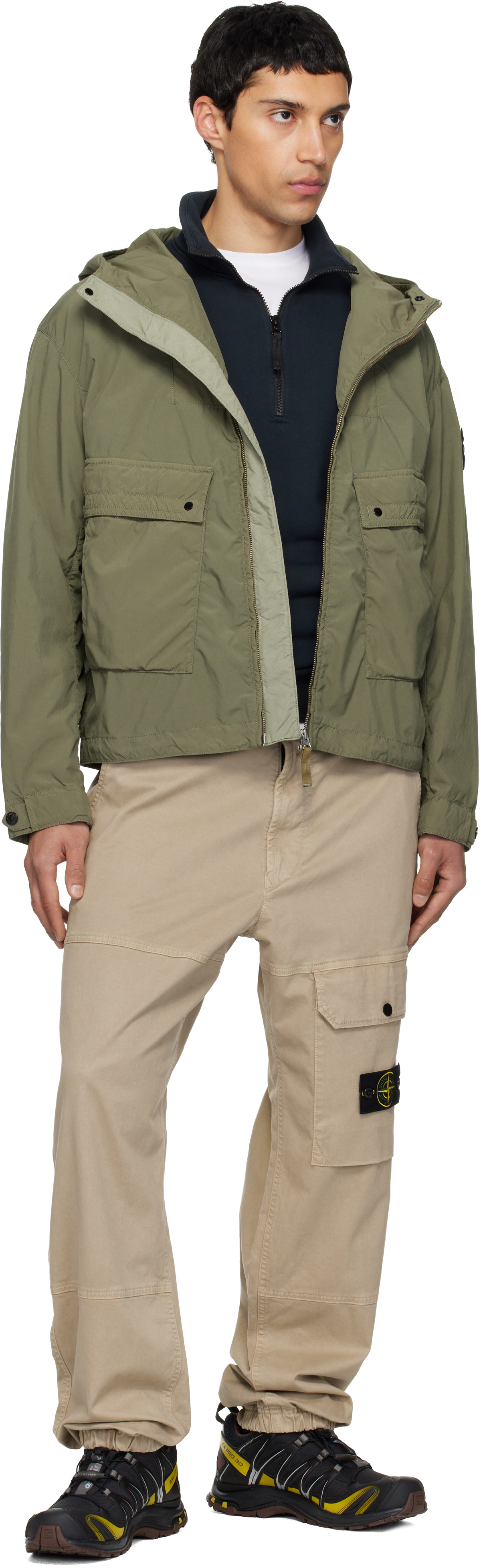 Khaki 4100052 Light Compact Touch Short Jacket