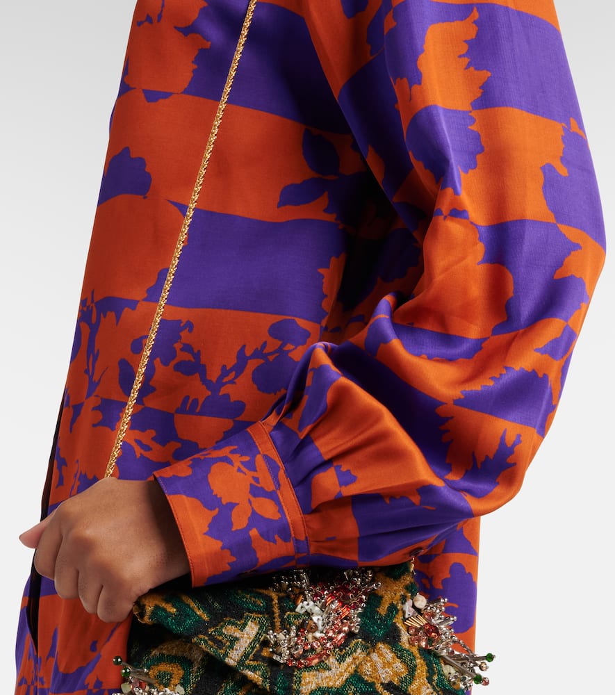 Printed satin shirt