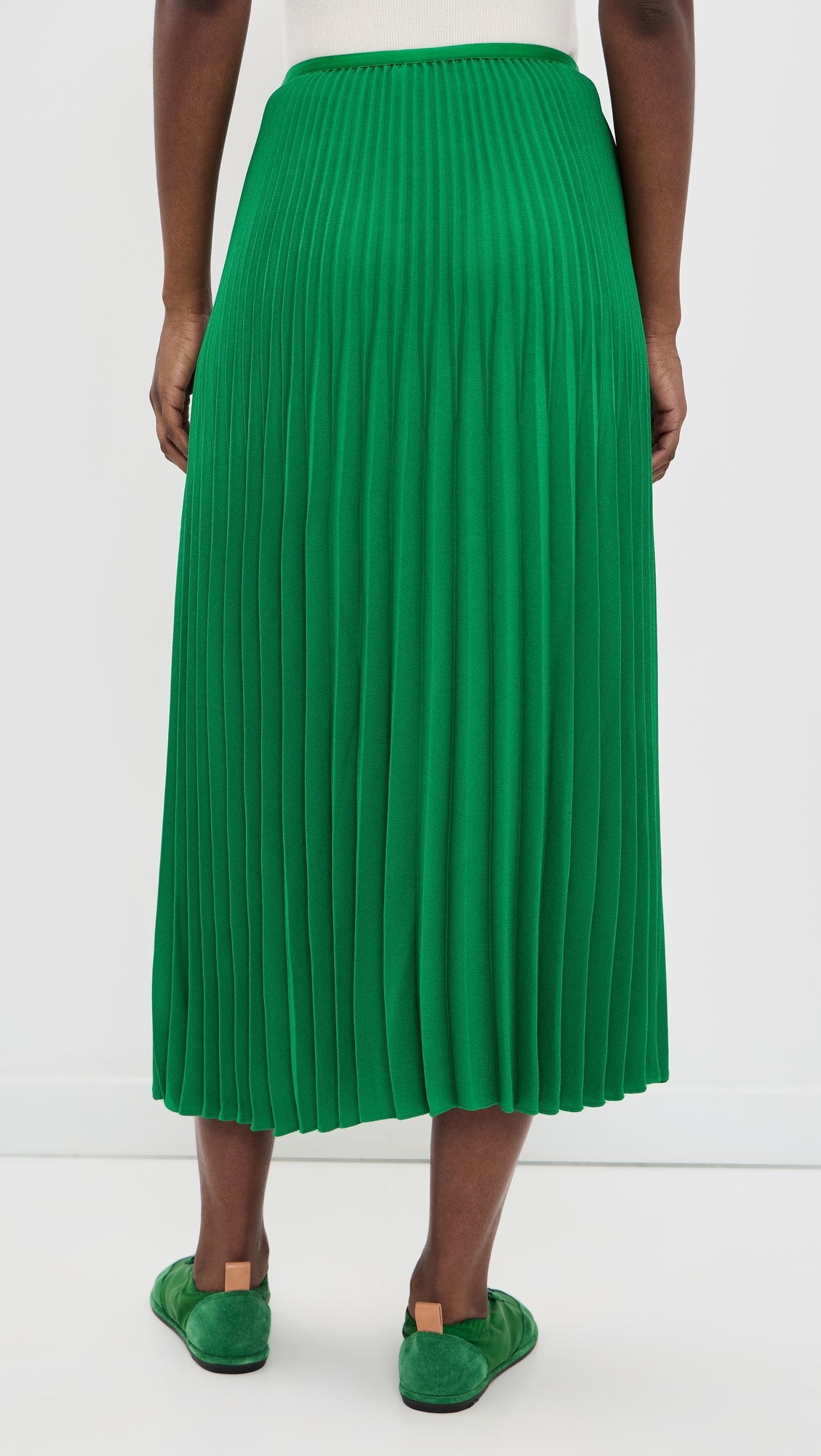 Pleated Skirt Green