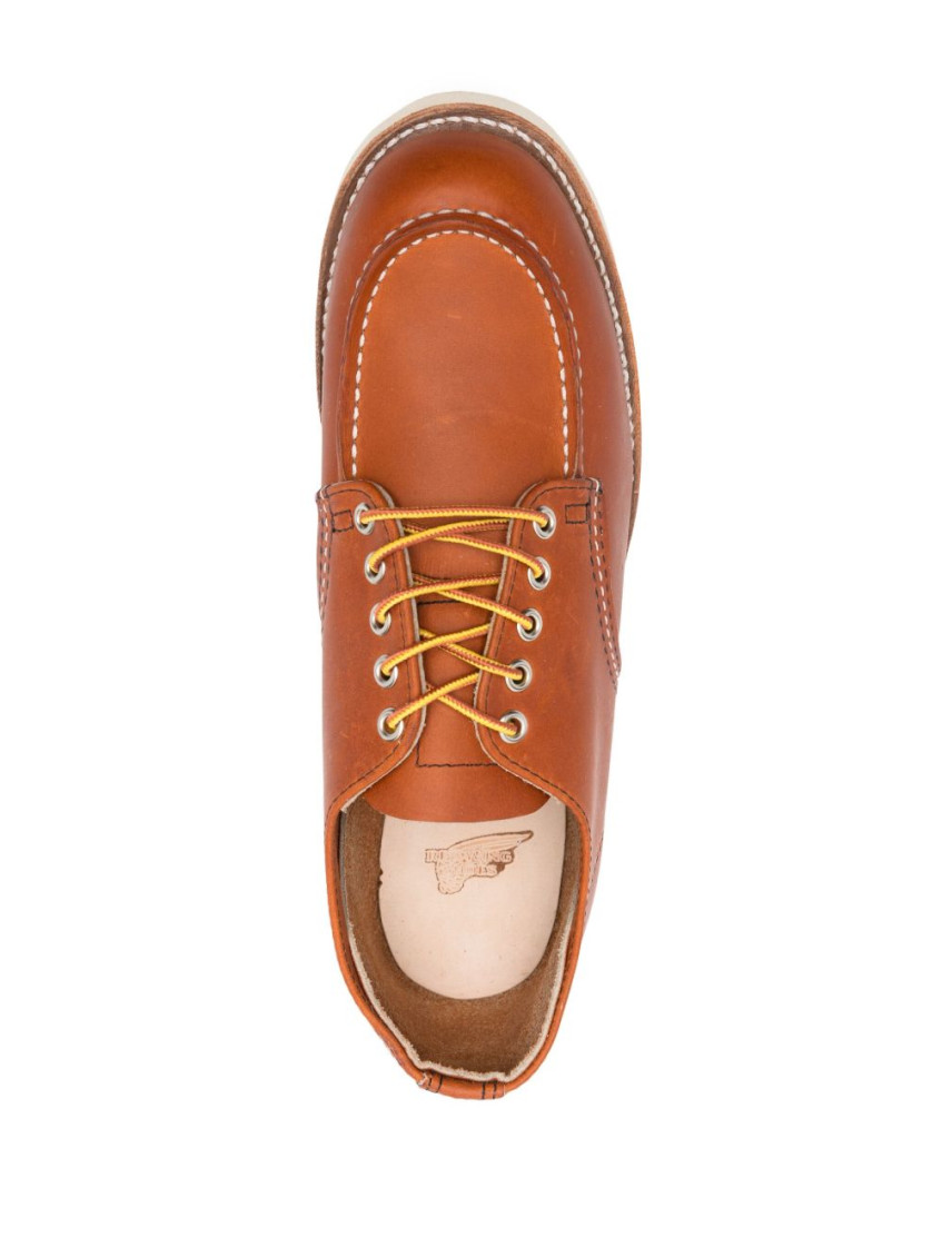 Shop Moc leather derby shoes - Brown