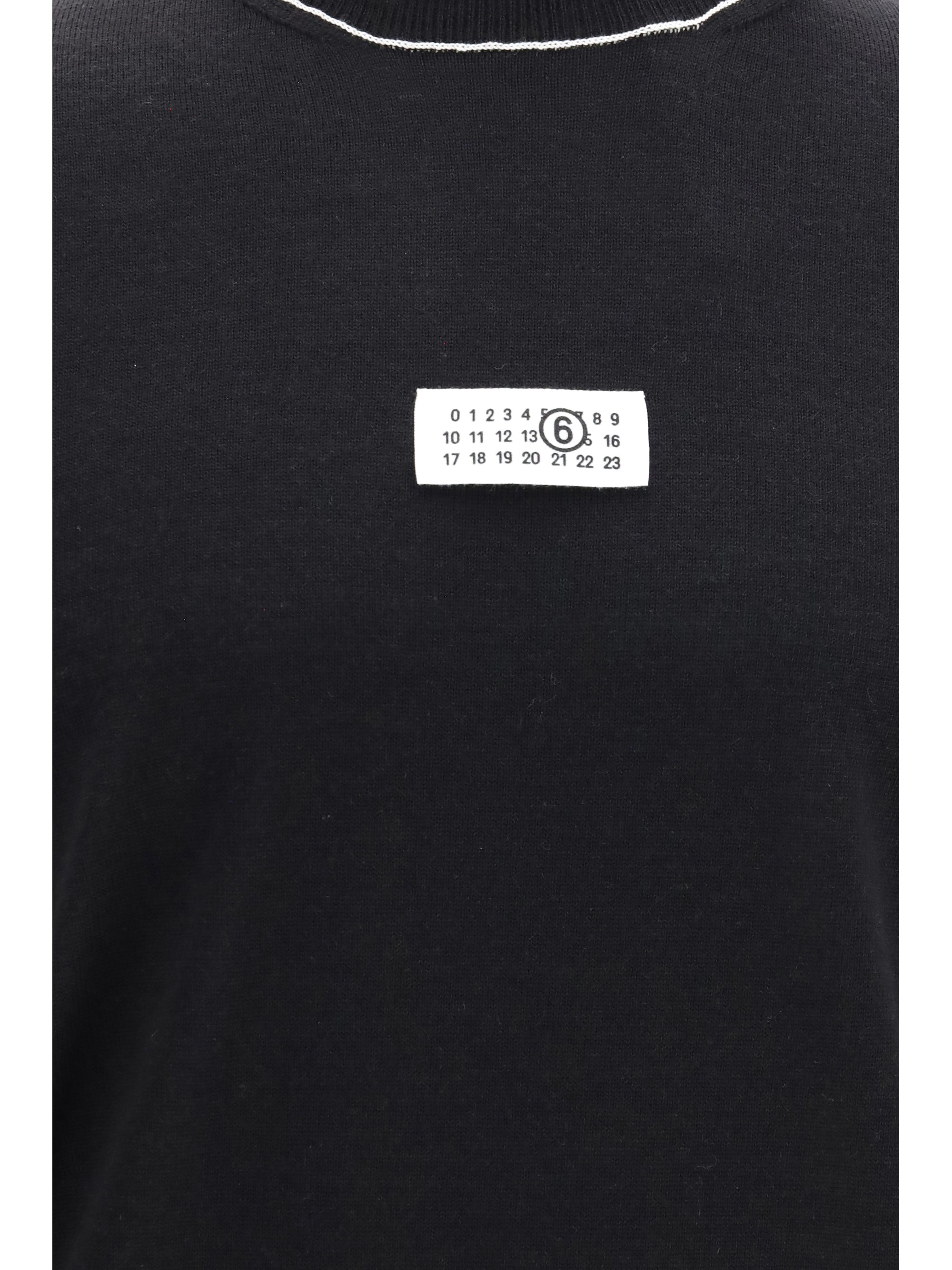 Merino Wool Turtleneck Sweater — Black