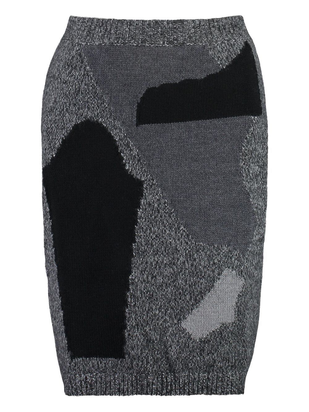 Asymmetric knit skirt - Grey