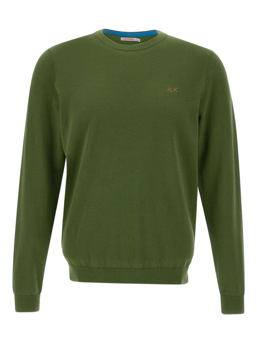 Crew-neck cotton jumper - Green