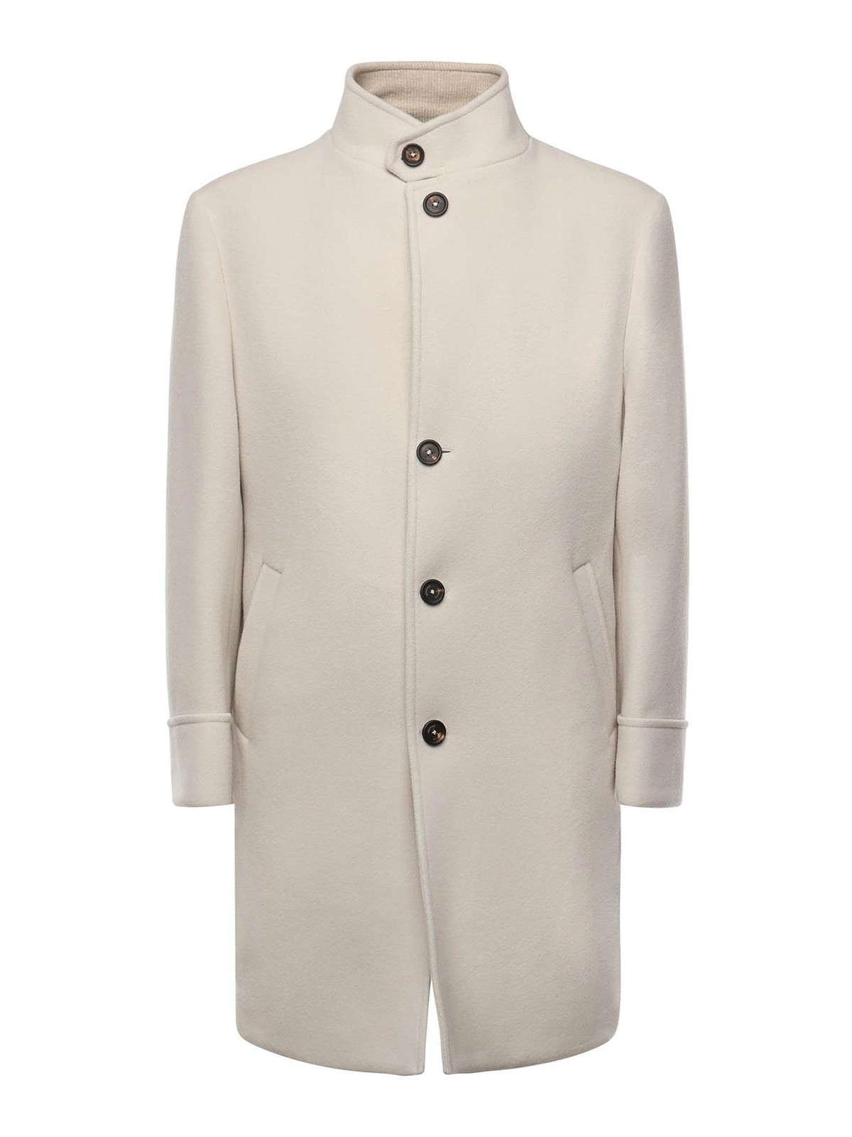 Single-Breasted Wool Coat