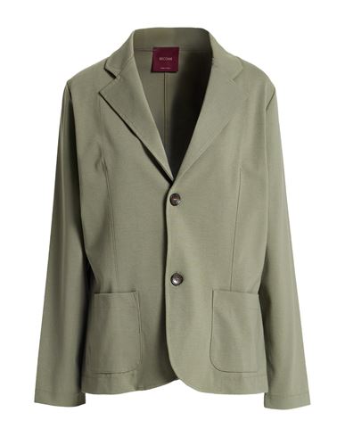 Woman Blazer Military green Size M Cotton, Polyamide, Elastane