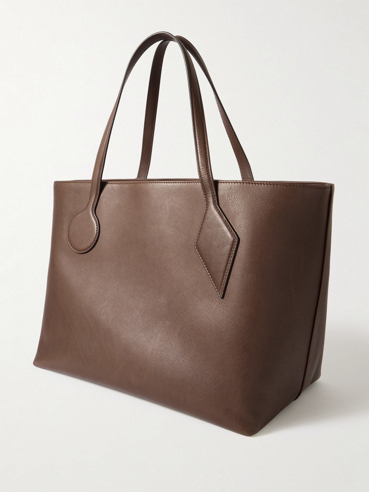 Sprout Large Leather Tote - Brown