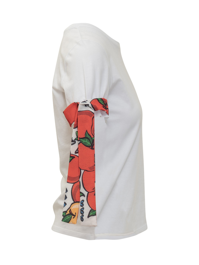 White Printed Crew Neck T-Shirt