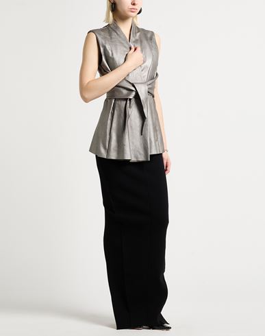 Woman Vest Grey Size 10 Lambskin