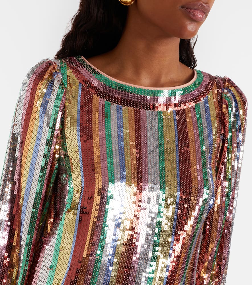 Laurie sequined striped minidress