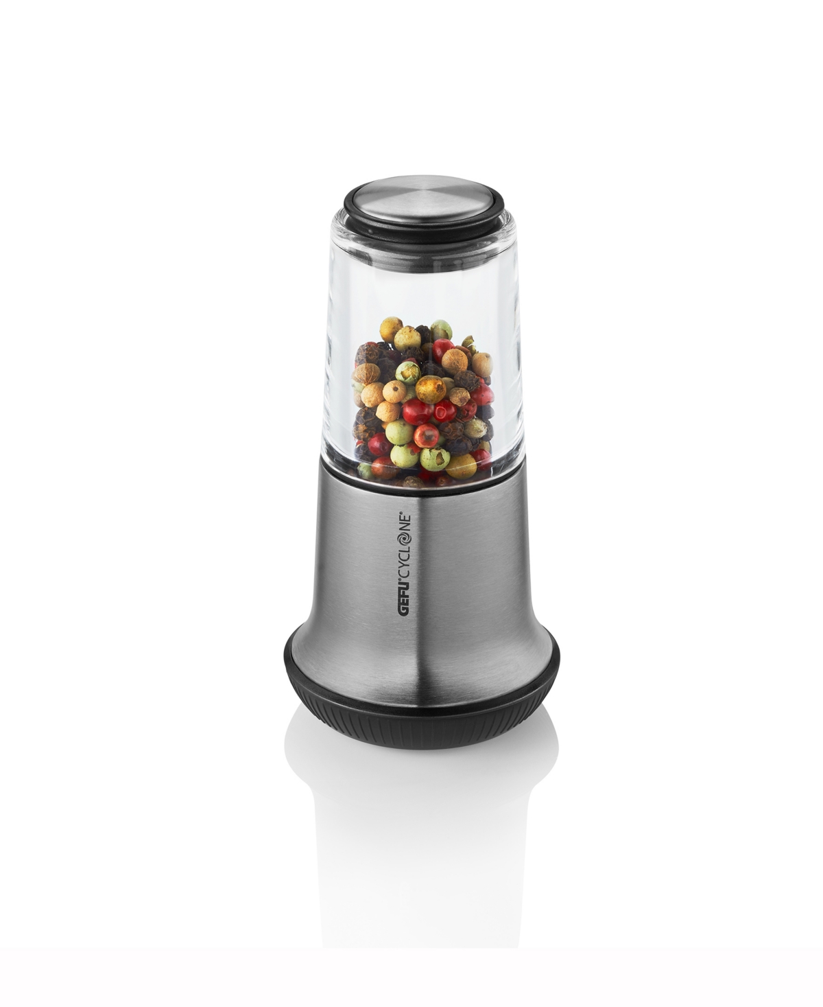 Stainless Steel With Ceramic Grinder Satin Finish Small Salt or Pepper Mill - Silver