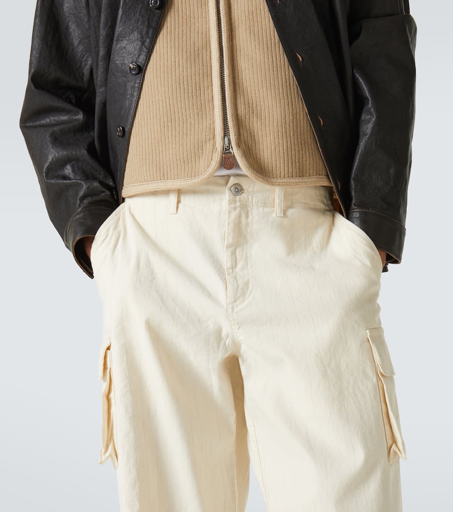 Our Legacy Mount striped cotton cargo pants