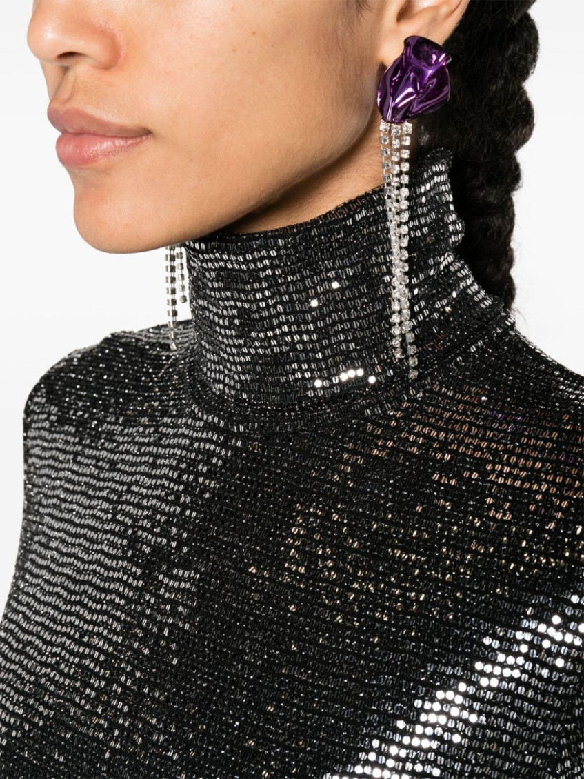- Joyela Shiny High-neck Top