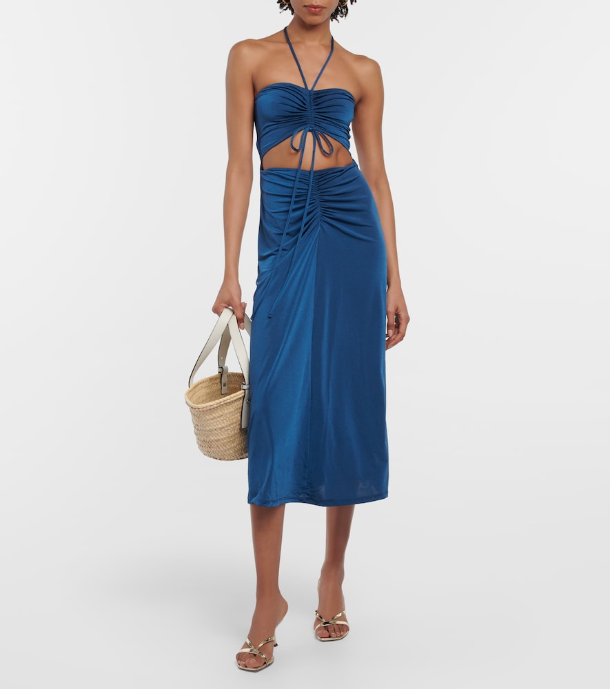 Kira halterneck cutout midi dress