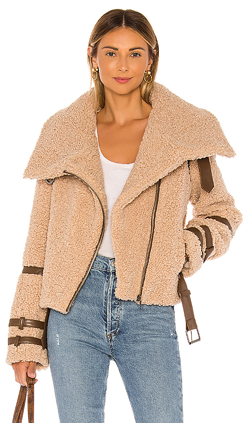 Tularosa Bailey Moto Jacket in Brown. M. Also in XXS