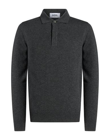 Man Sweater Charcoal Size 40 Geelong Wool