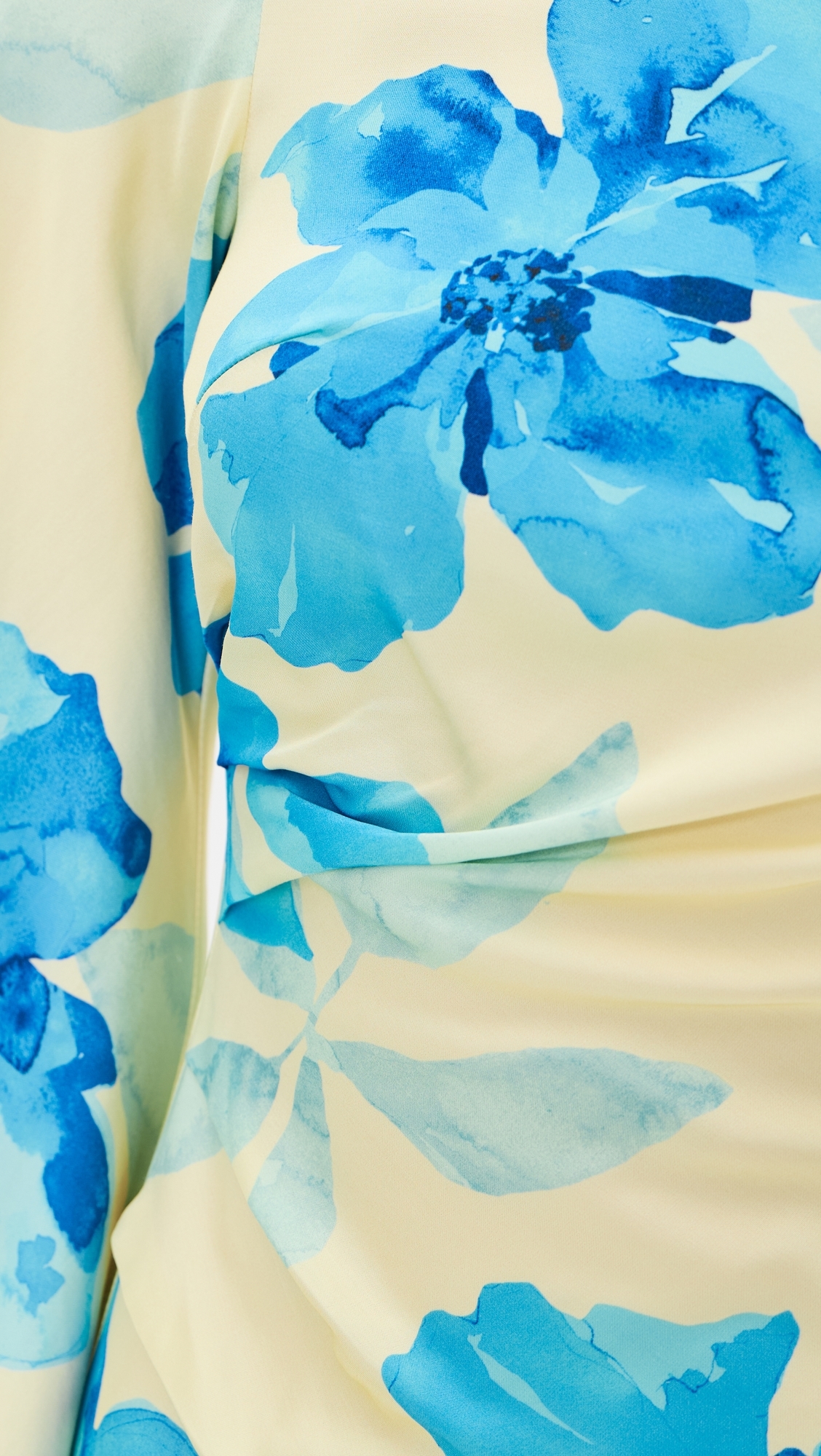 Sophie One Sleeve Maxi Dress Yellow Blue