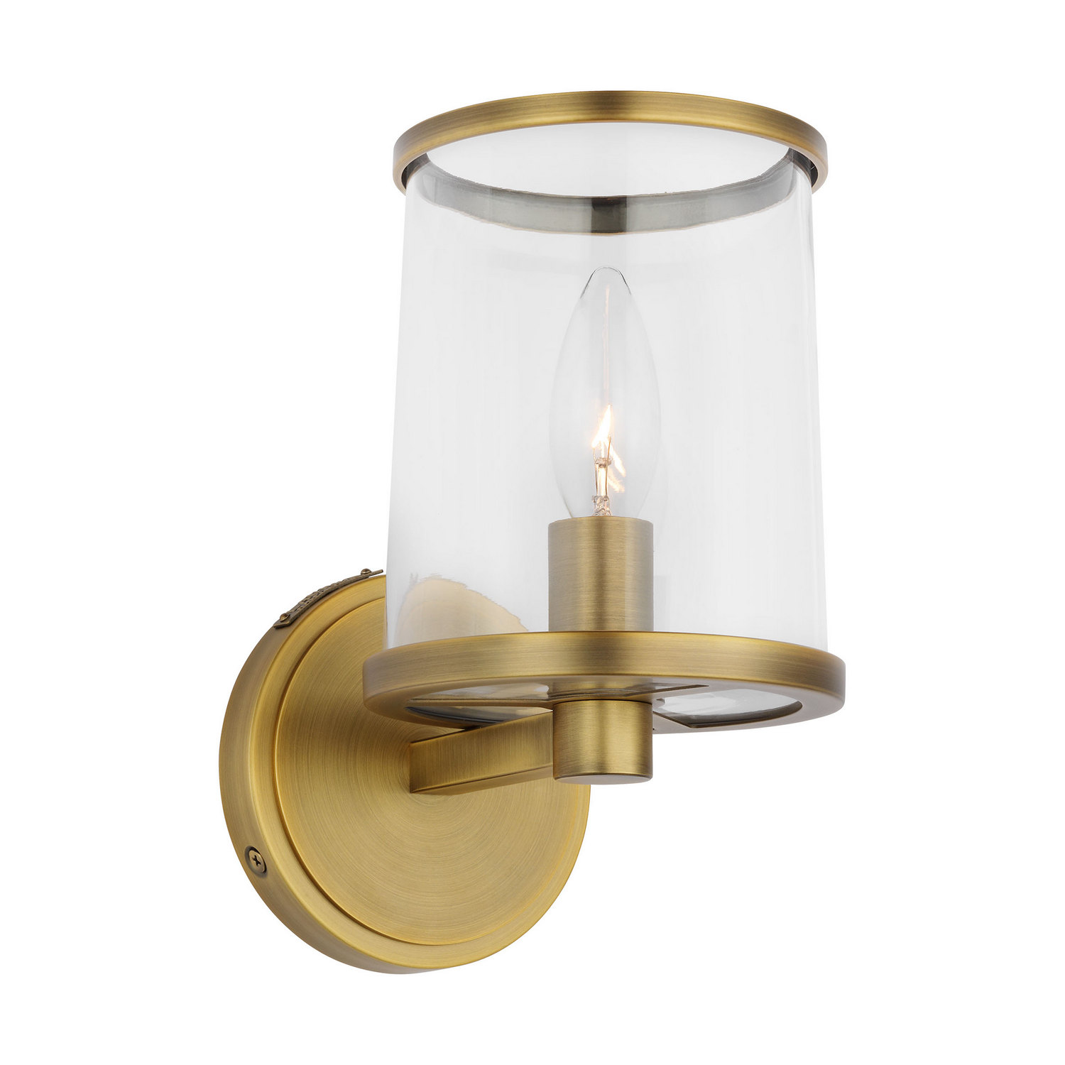 Time Worn Brass Bathroom Vanity Light from the Reynolds Collection