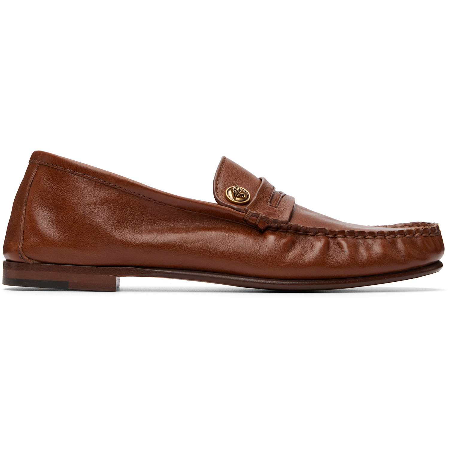 Tan Guanto Leather Loafers