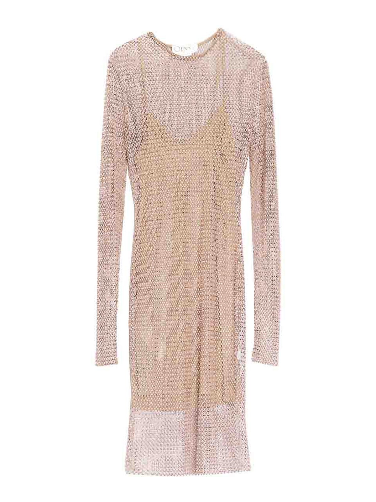 Pearl and crystal mesh dress