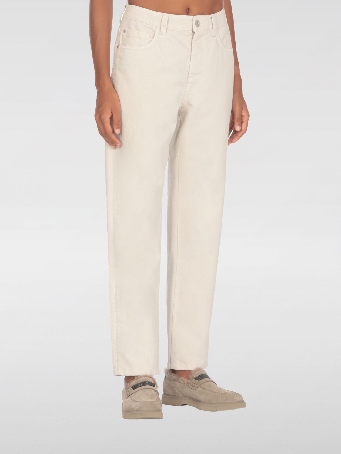 Cropped jeans - Neutrals