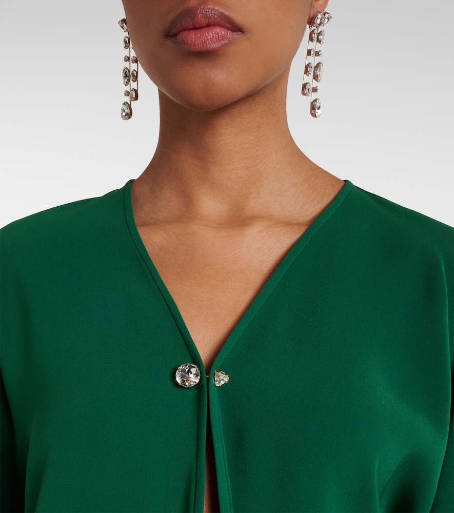 Umile crystal-embellished cady blouse