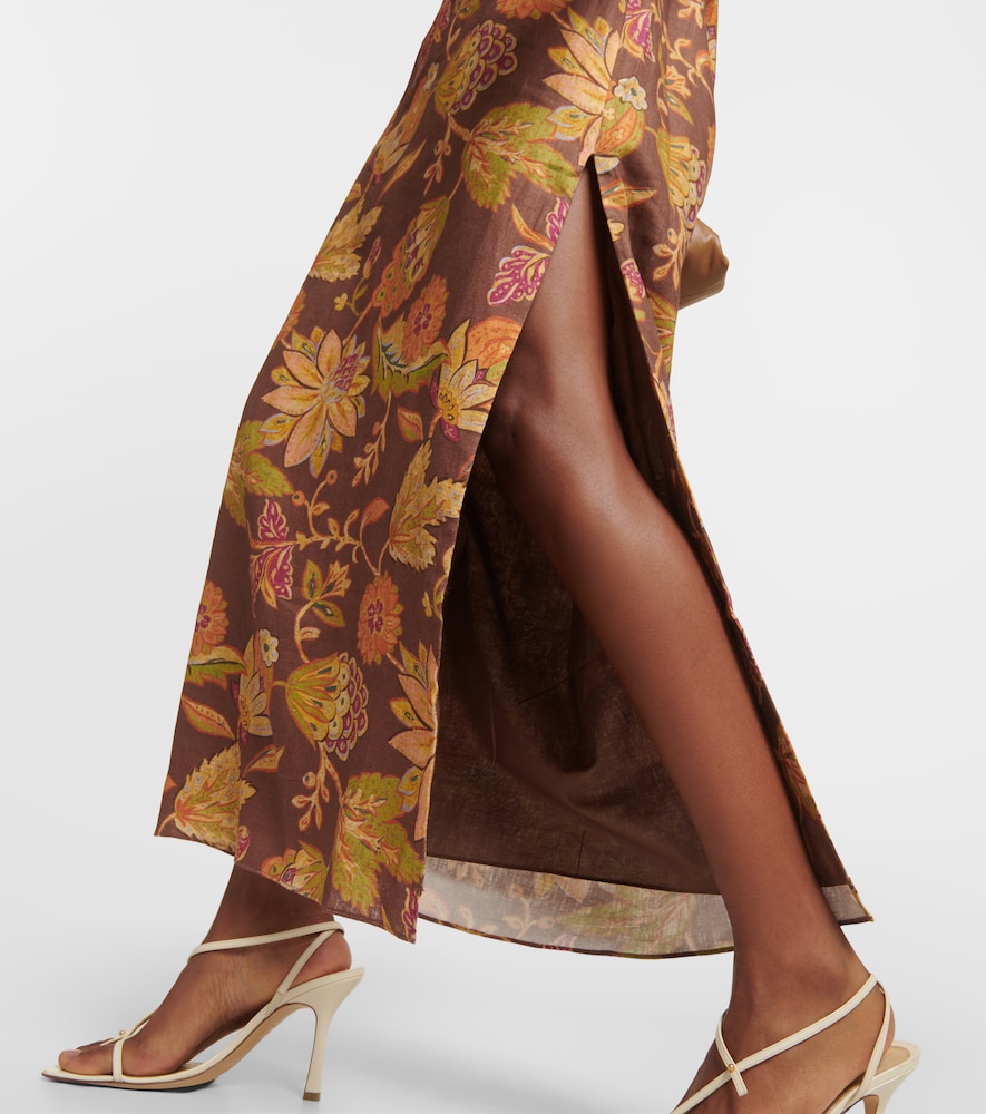 Josefina floral linen midi dress