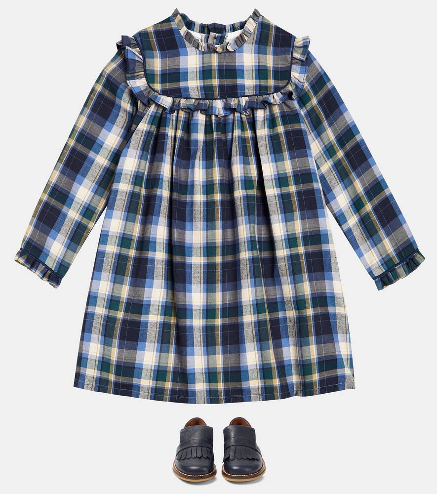 Vela checked dress and bloomers set